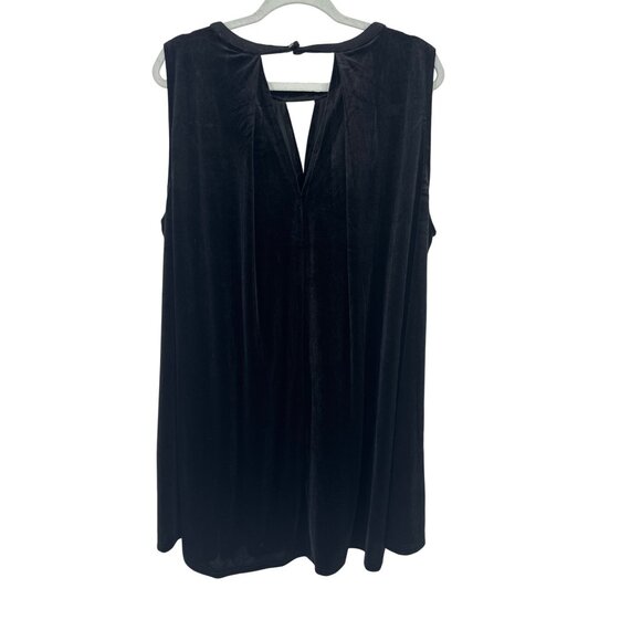 Umgee plus USA Womens Sleeveless Black Velvet Dress size 1x mini - Picture 3 of 5